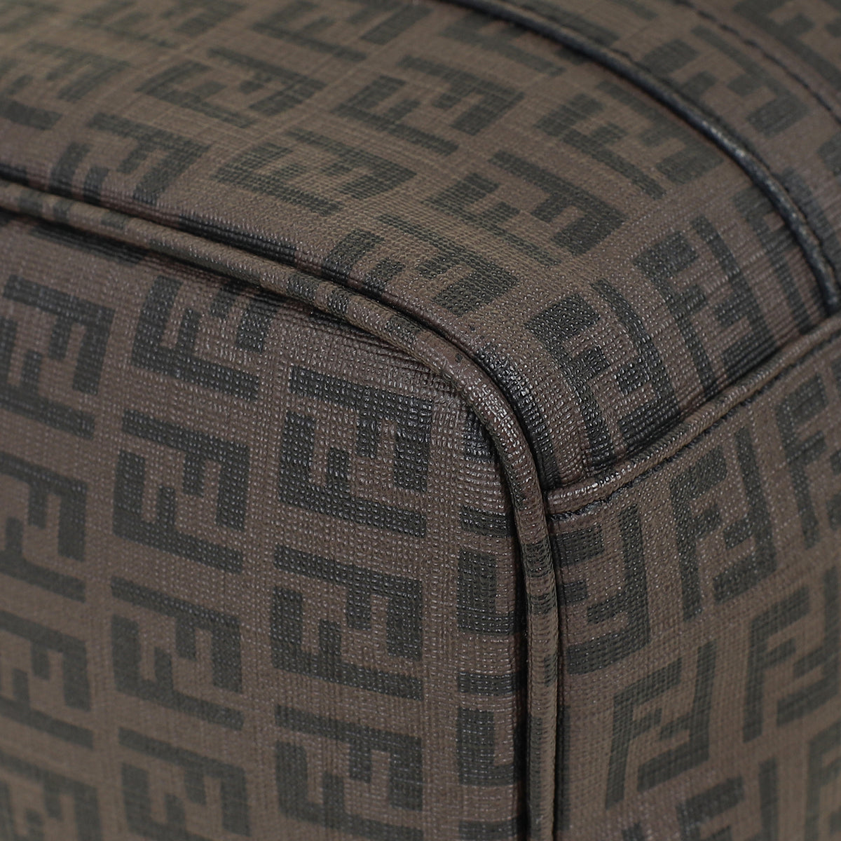 Fendi Brown Forever Spalmatti Boston Bag