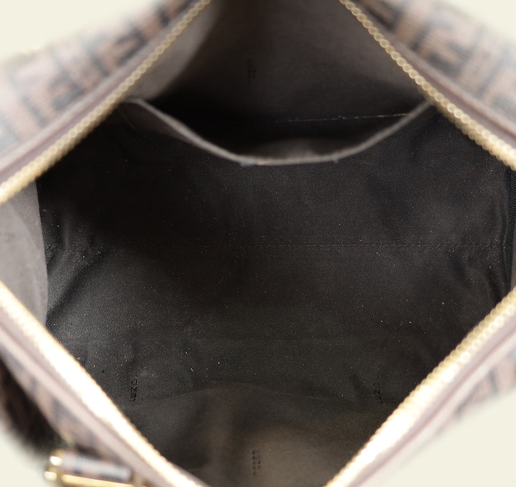 Fendi Brown Forever Spalmatti Boston Bag