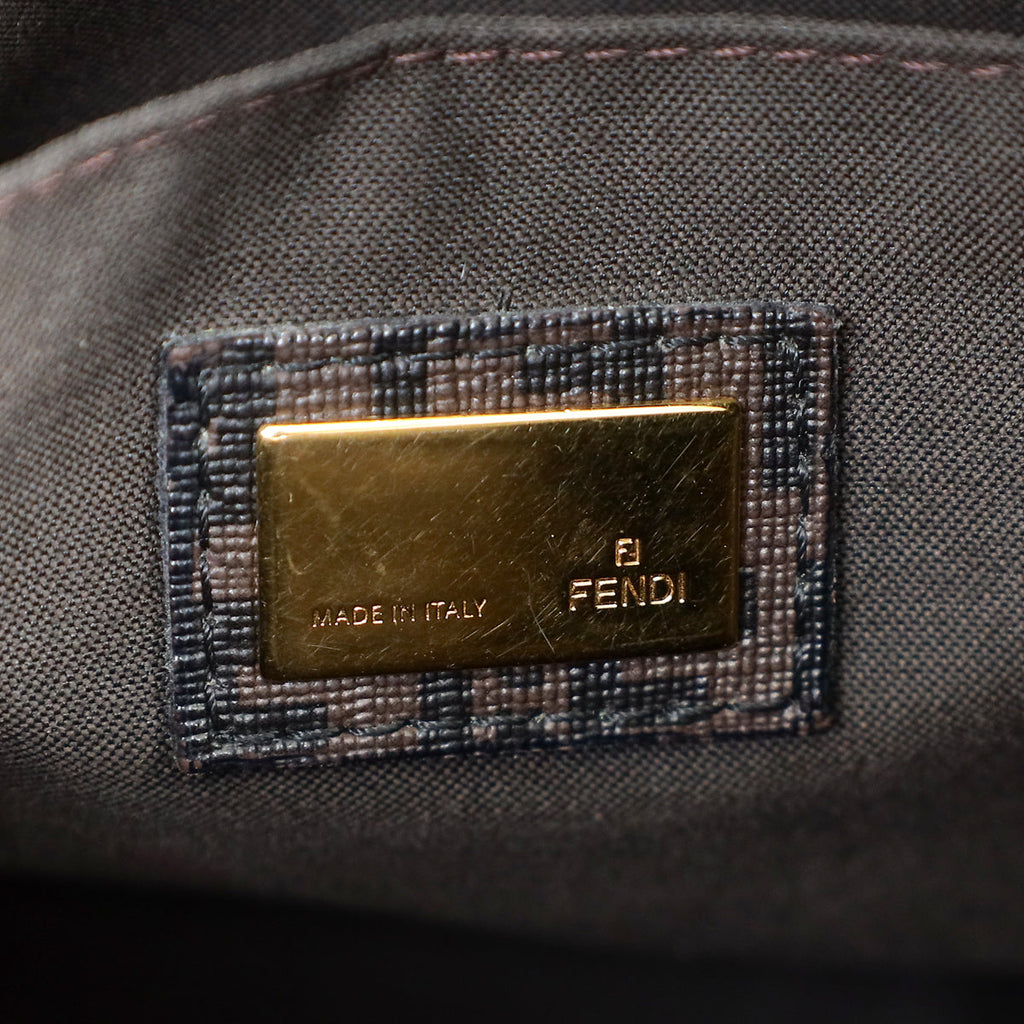 Fendi Brown Forever Spalmatti Boston Bag