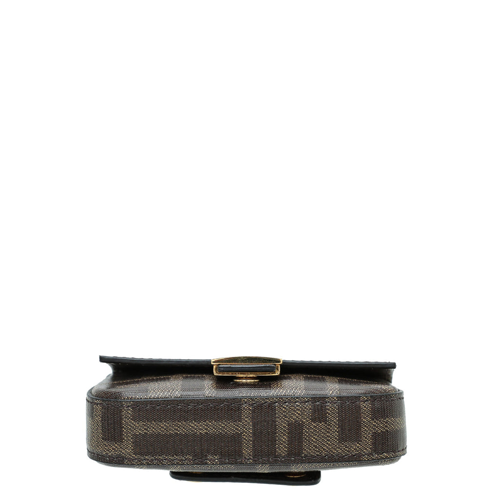 Fendi Brown FF 1974 Nano Baguette Charm W/ Chain