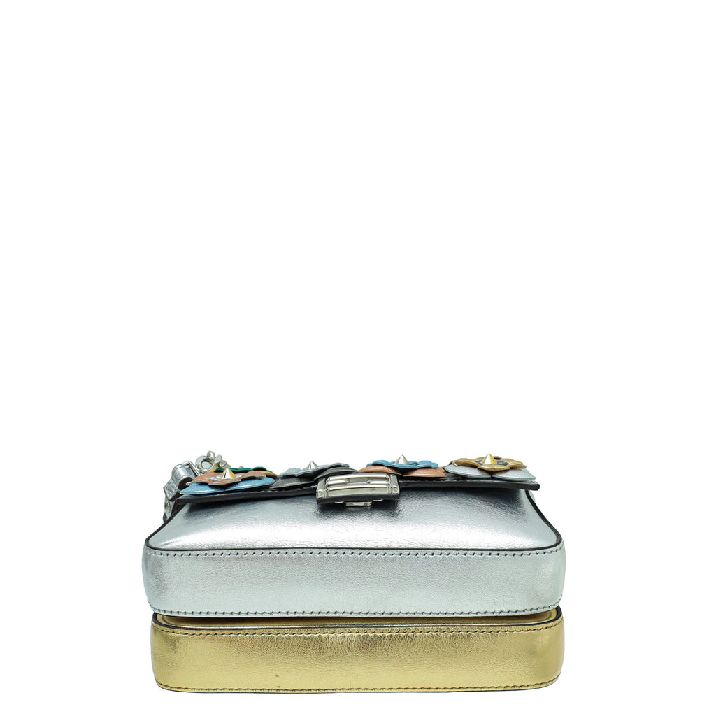 Fendi Bicolor Double Baguette Micro Flowerland Bag
