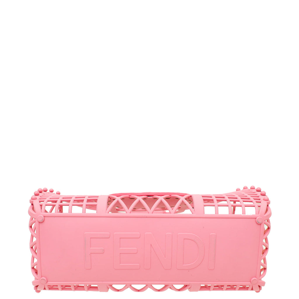 Fendi Pink Plastic Small Basket Bag