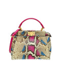 Fendi Multicolor Python Mini Peekaboo Bag