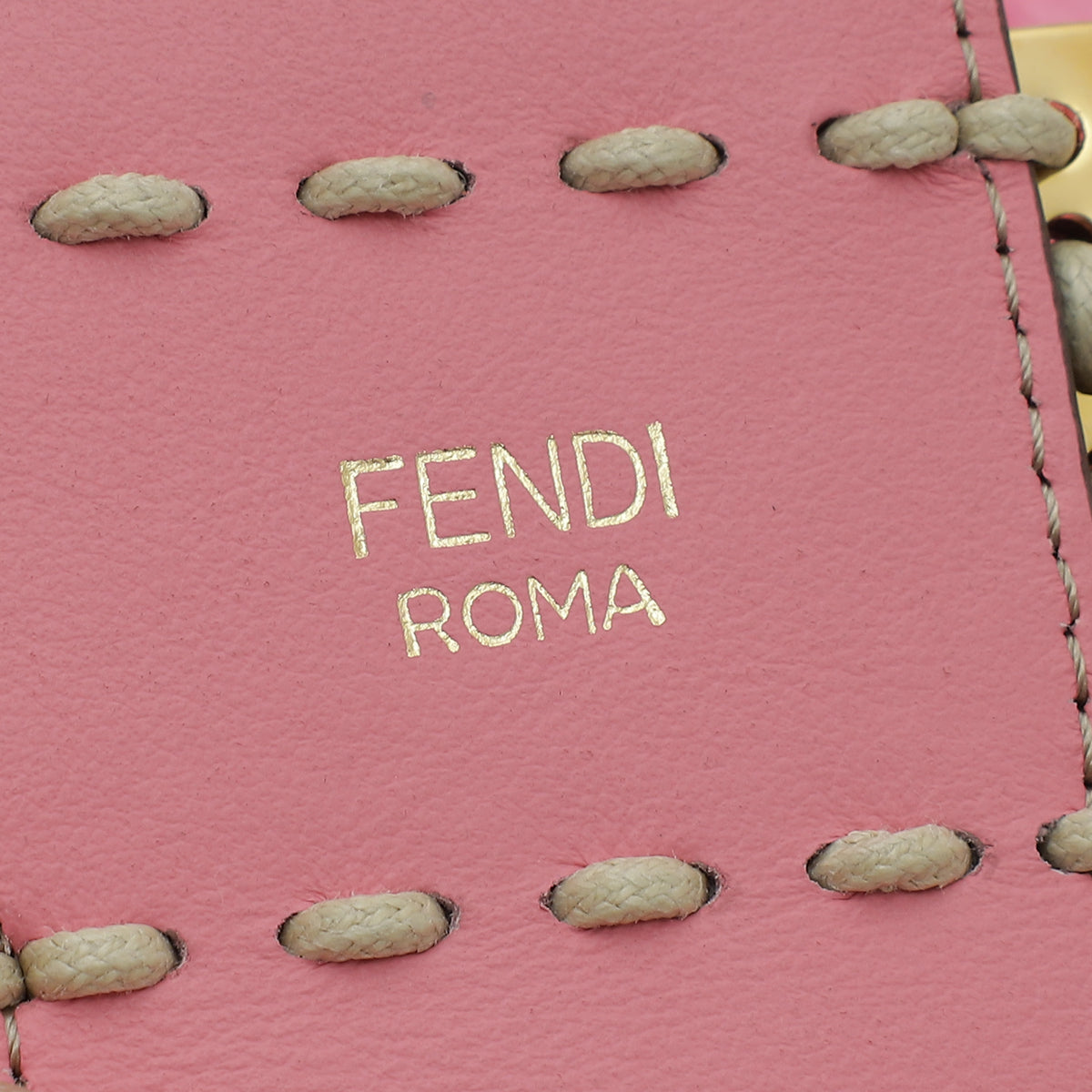 Fendi Pink FF Croissant Crochet Small Bag