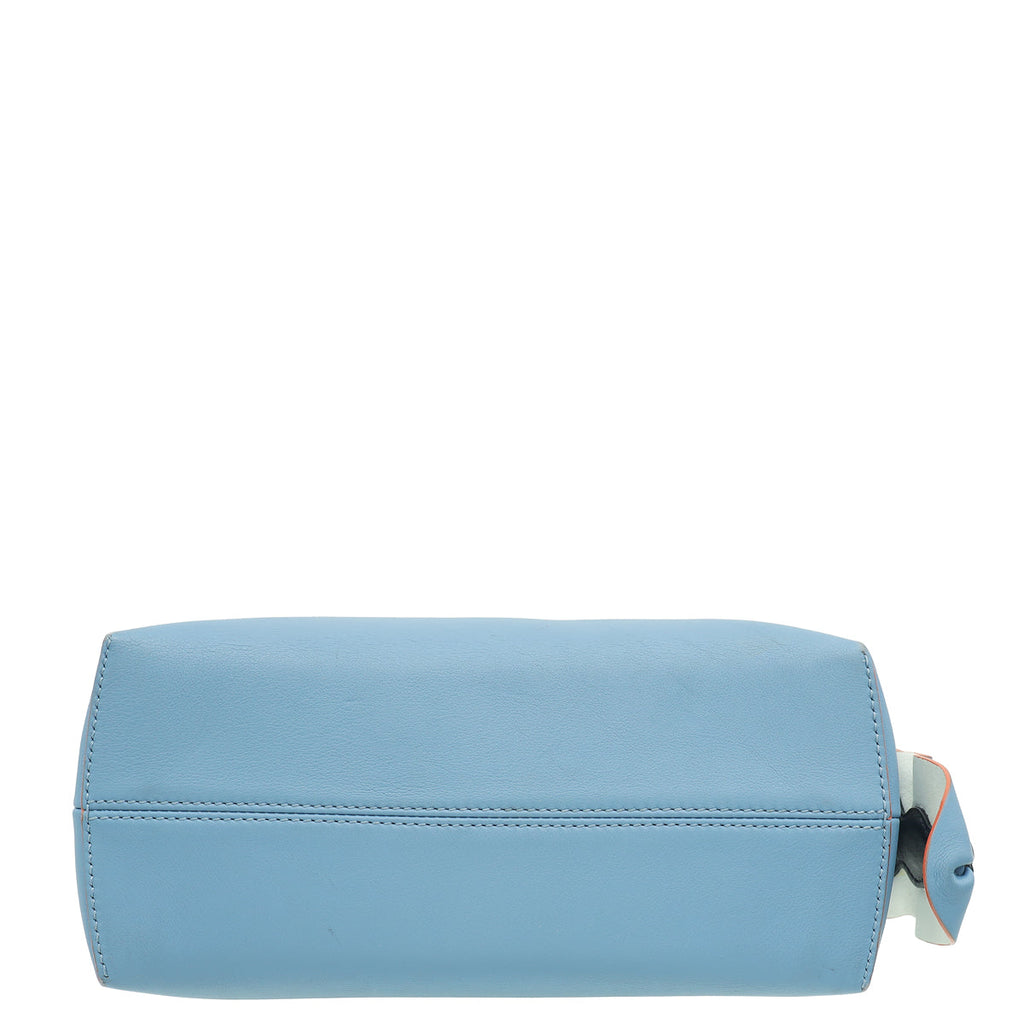 Fendi Blue Wavy Studded Tail By The Way Boston Bag