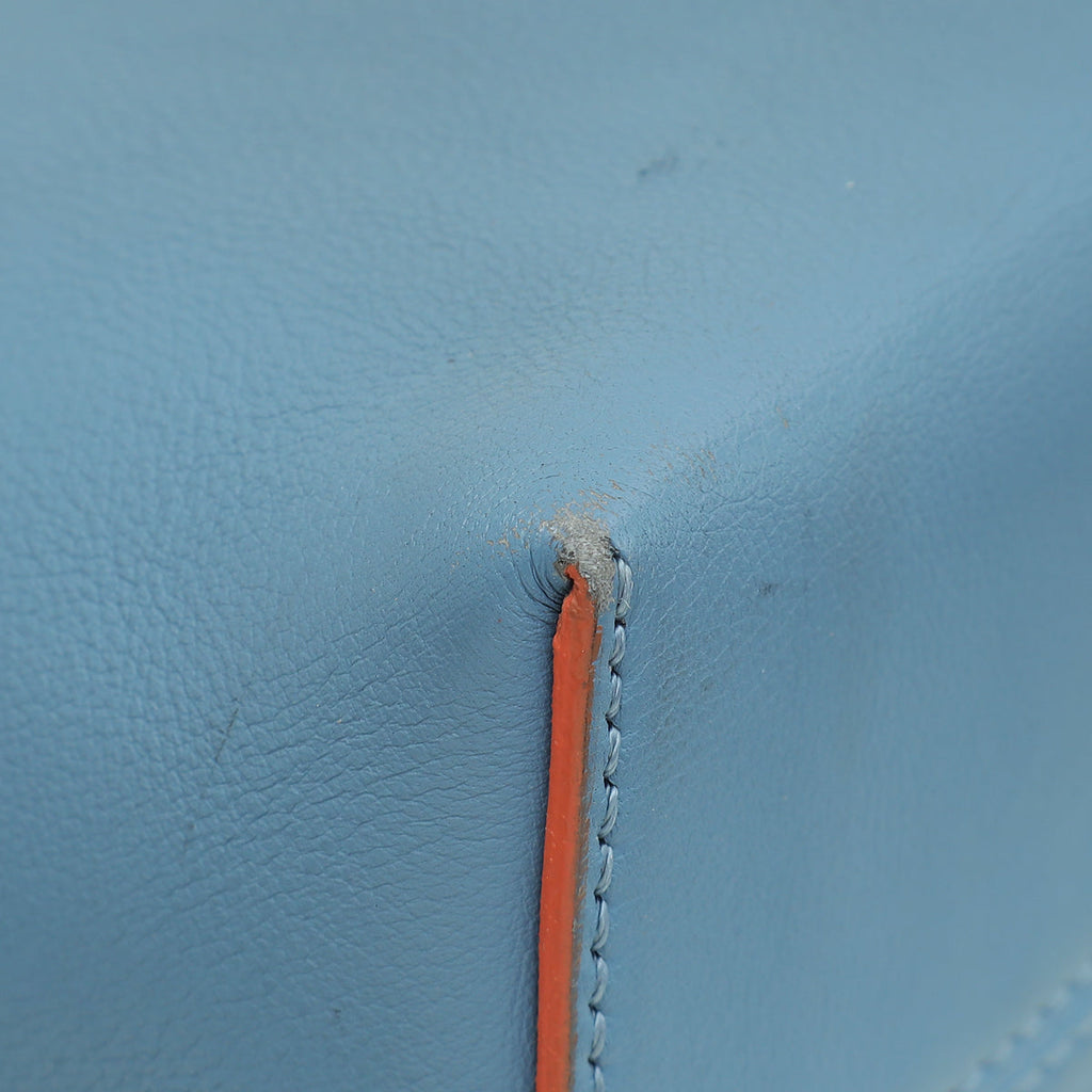 Fendi Blue Wavy Studded Tail By The Way Boston Bag