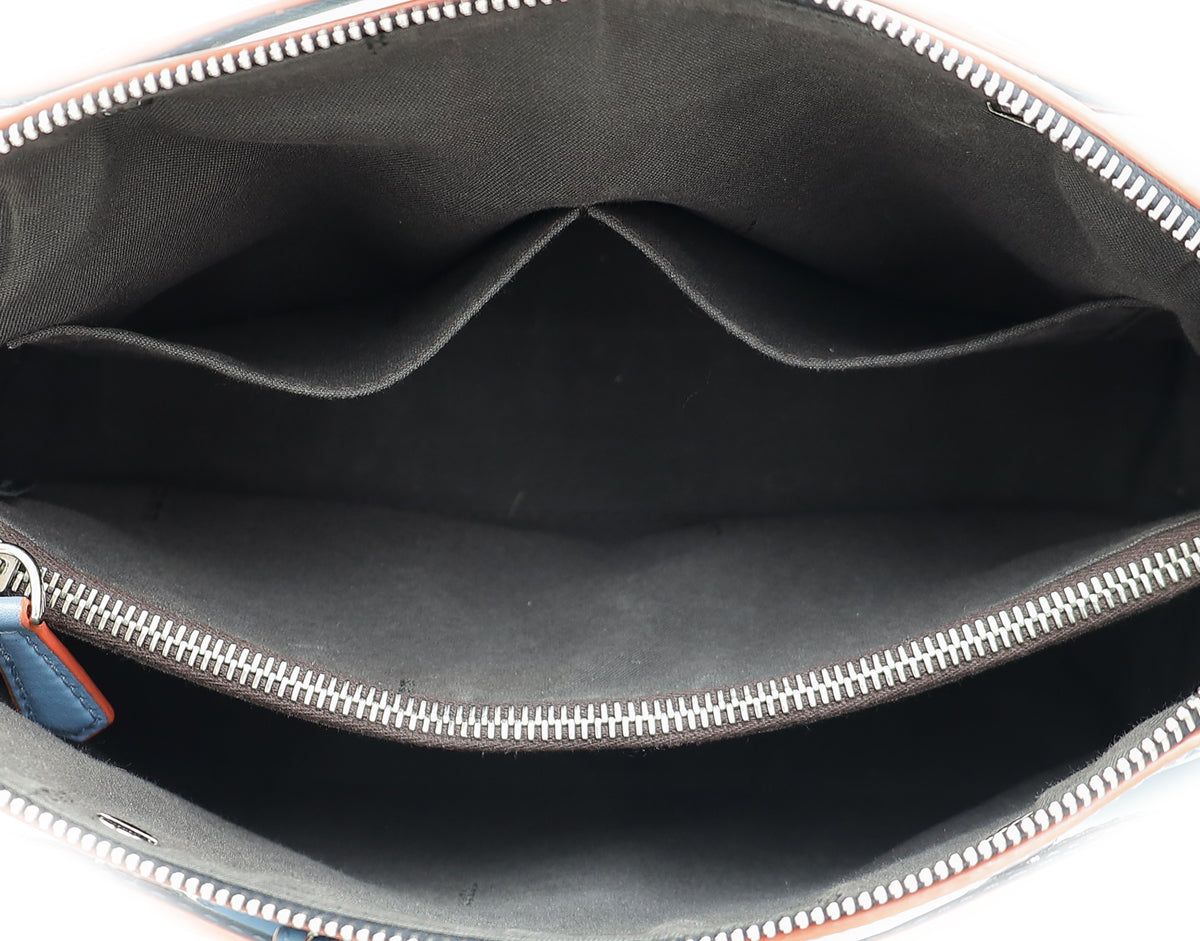 Fendi Blue Wavy Studded Tail By The Way Boston Bag