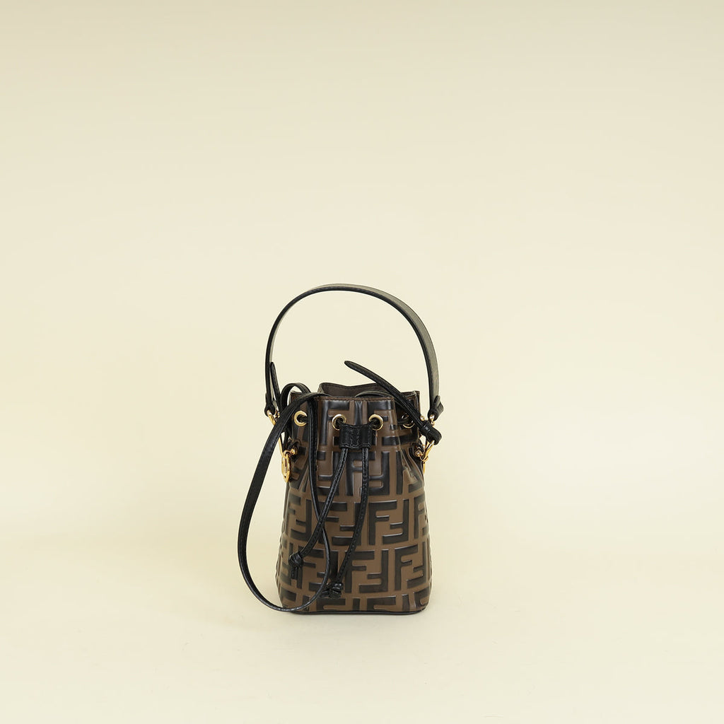 Fendi Bicolor Zucca Mon Tresor Mini Bucket Bag