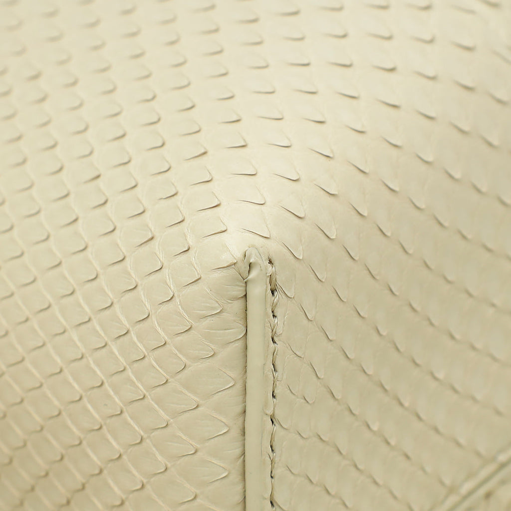 Fendi Vintage White "Fendi First" Python Medium Bag