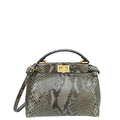 Fendi Asphalt Grey Python Peekaboo Mini Bag