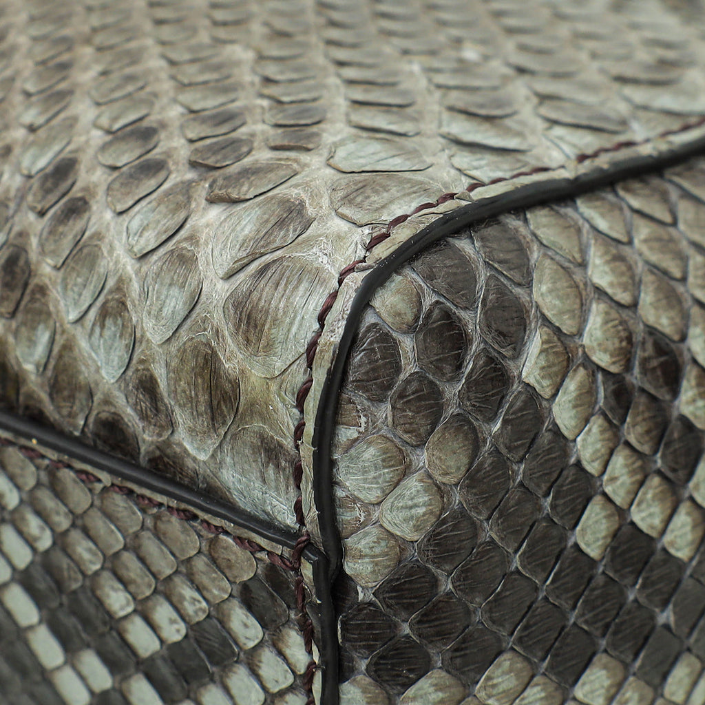 Fendi Asphalt Grey Python Peekaboo Mini Bag