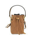 Fendi Brown Zucca Embossed Mon Tresor Mini Bag