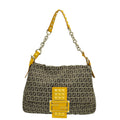 Fendi Zucchino Studded Forever Mama Baguette Bag