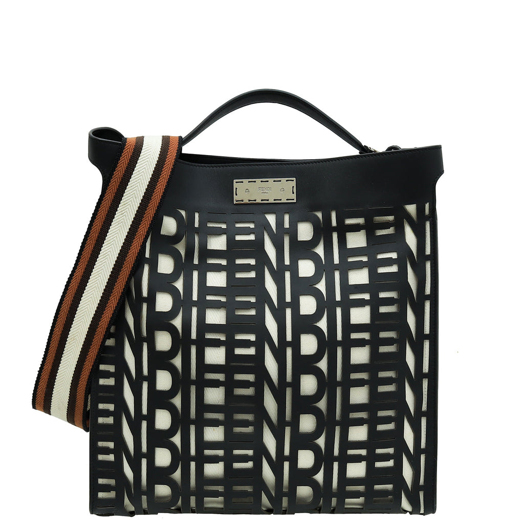 Fendi Bicolor Laser-Cut Peekaboo X-Lite for Men Bag