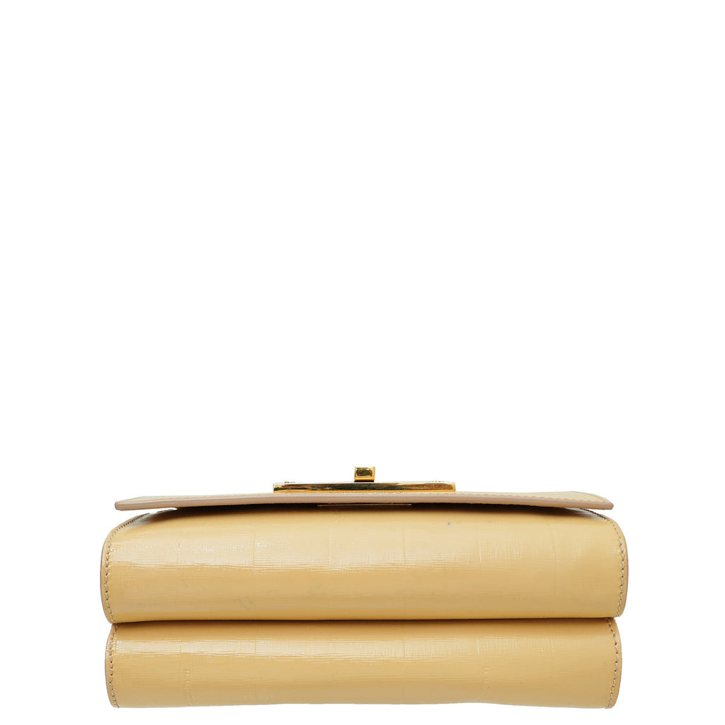 Fendi Beige Pequin Claudia Small Bag