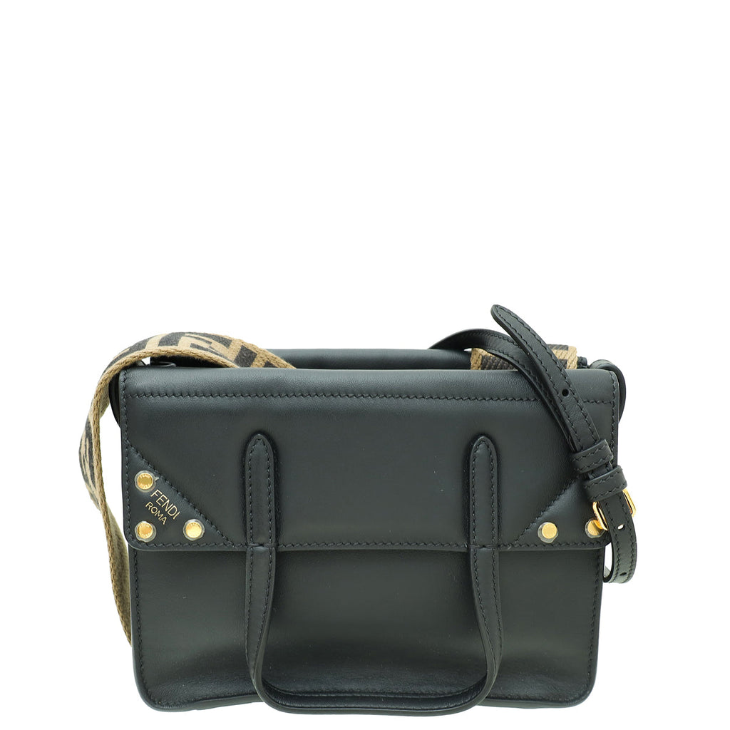 Fendi Black Flip Small Tote Bag