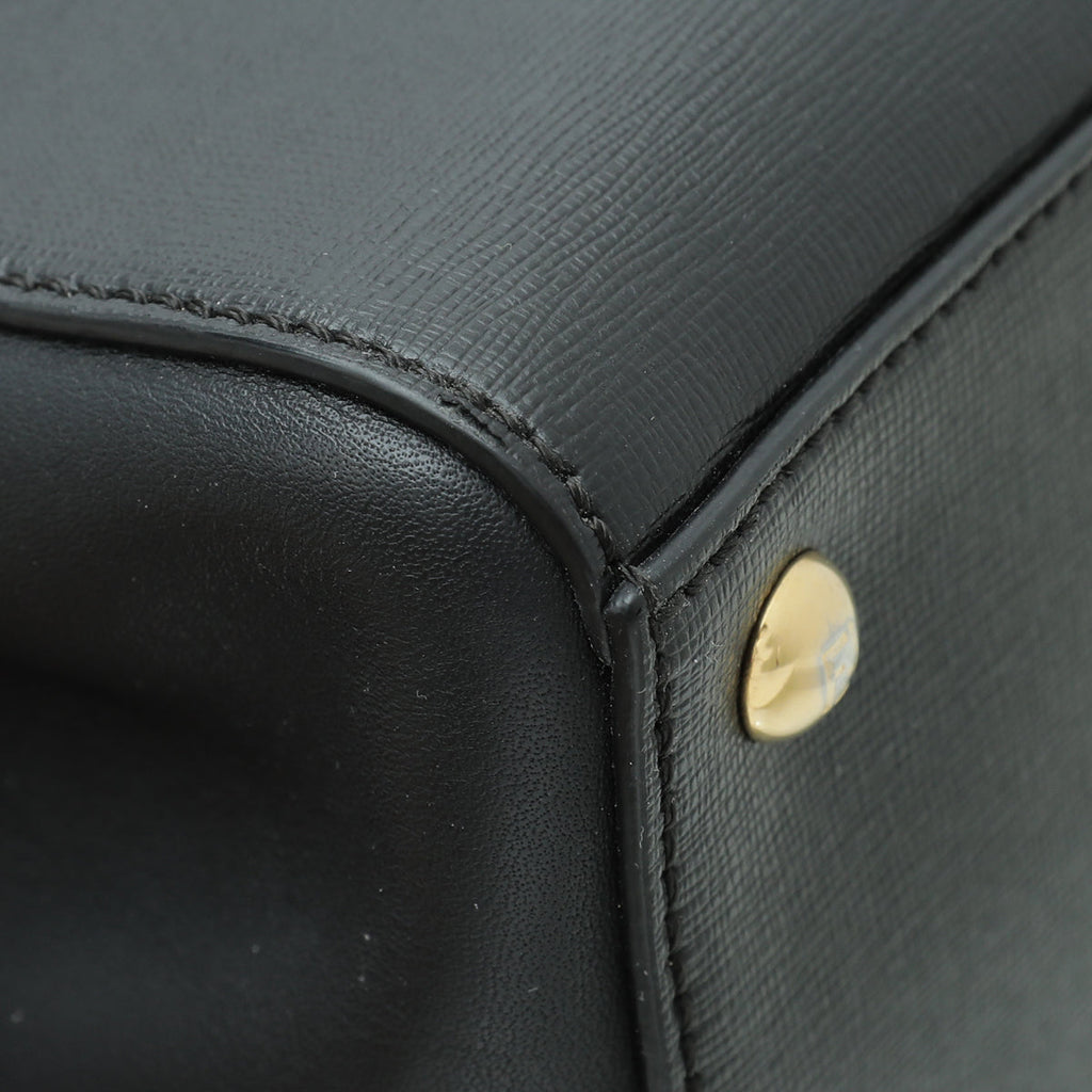 Fendi Black 2 Jours Petite Bag W/ S Initial