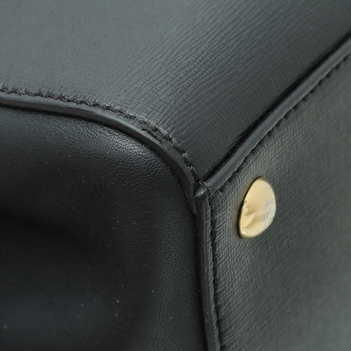Fendi Black 2 Jours Petite Bag W/ S Initial