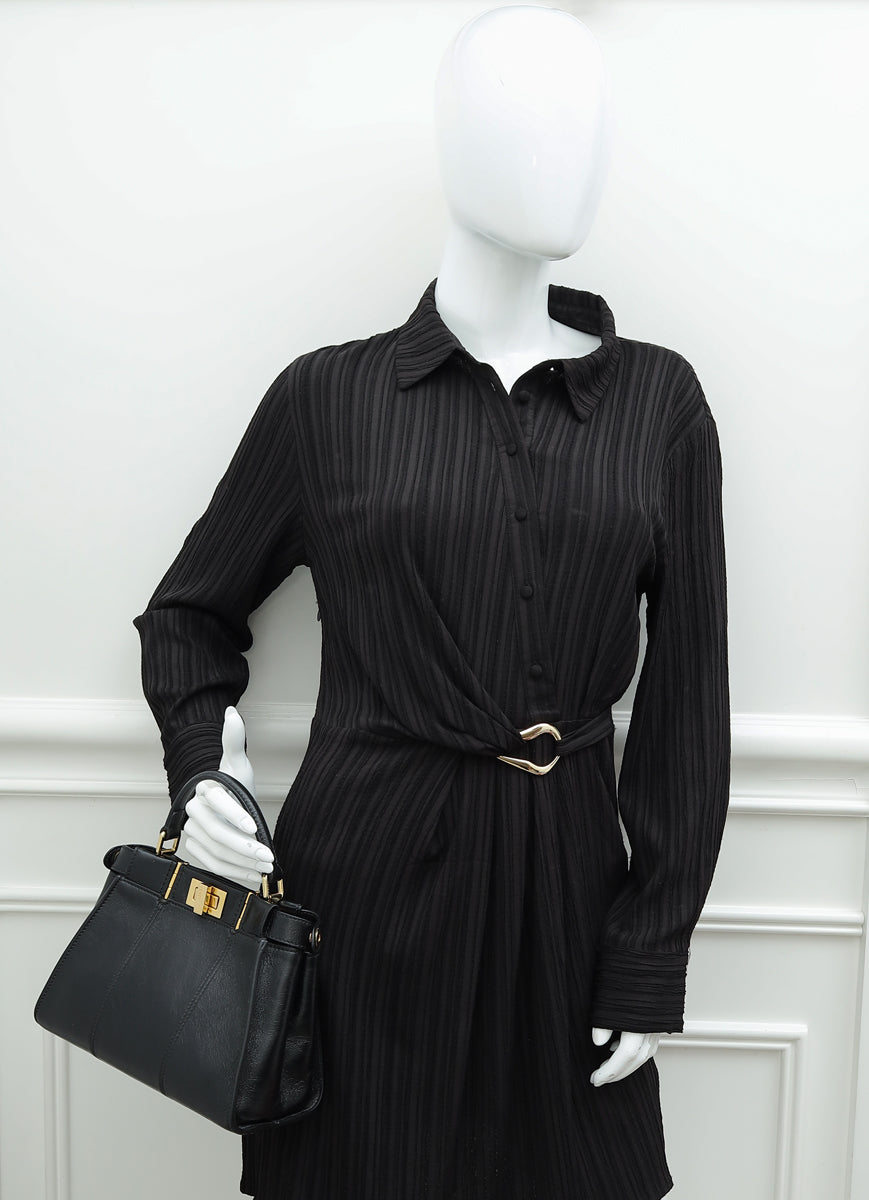 Fendi Black Peekaboo Glossy Mini Bag