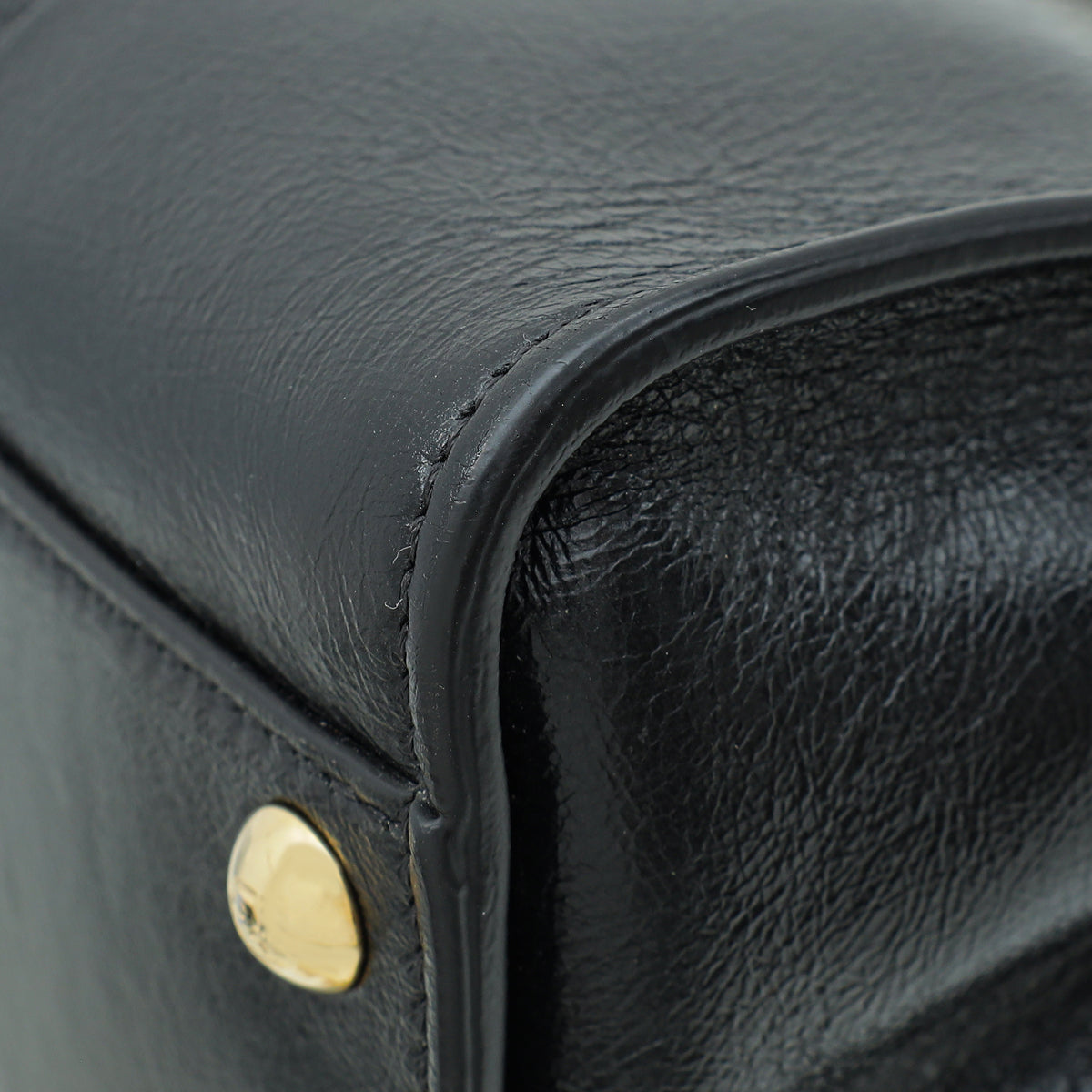Fendi Black Peekaboo Glossy Mini Bag