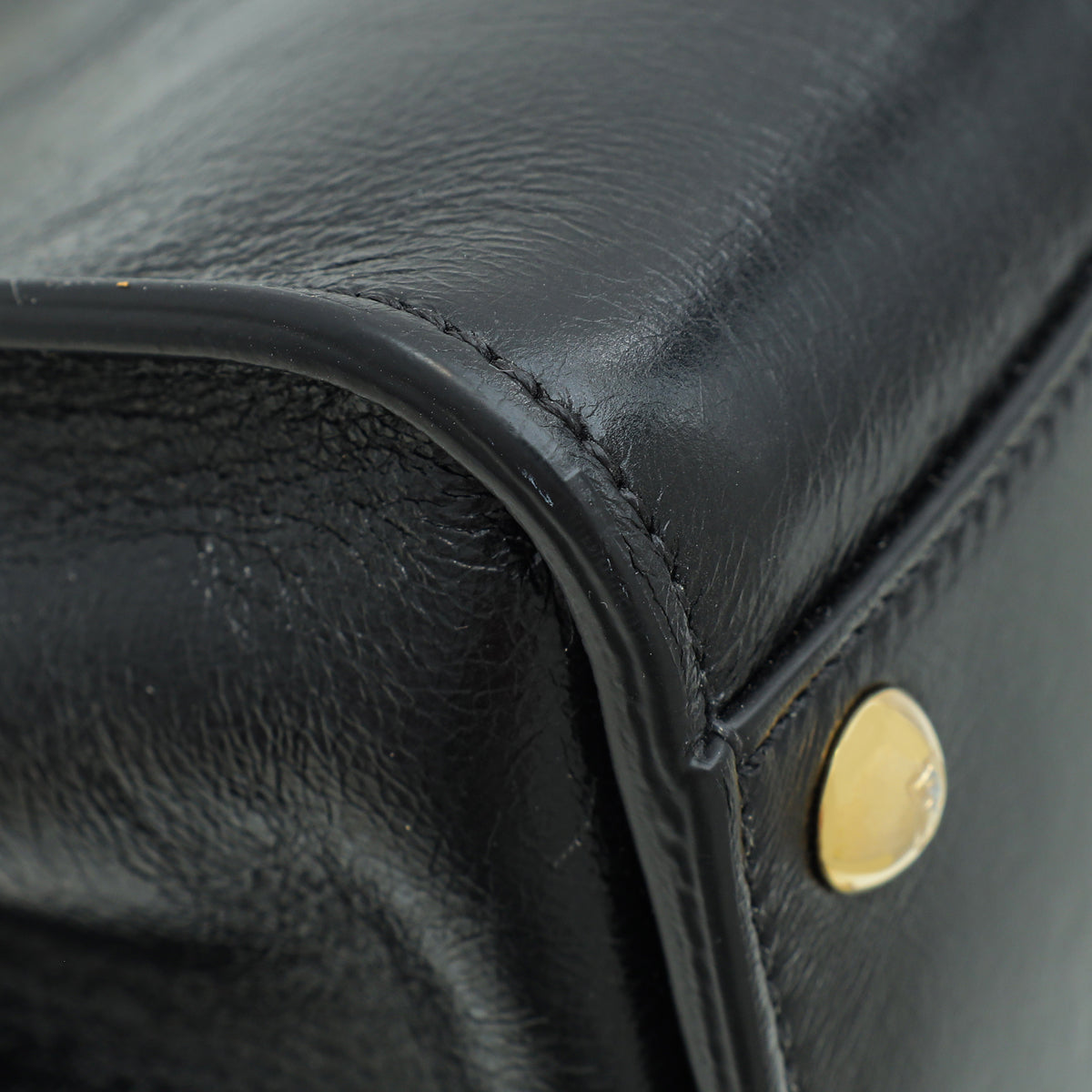 Fendi Black Peekaboo Glossy Mini Bag