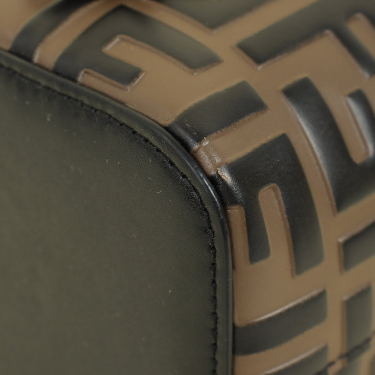 Fendi Bicolor FF Embossed Mon Tresor Mini Bucket Bag