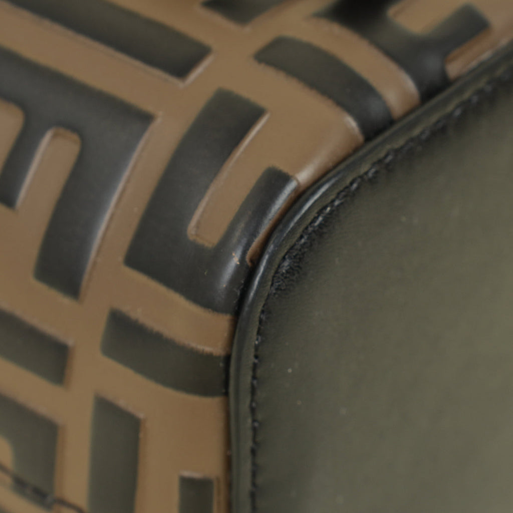 Fendi Bicolor FF Embossed Mon Tresor Mini Bucket Bag
