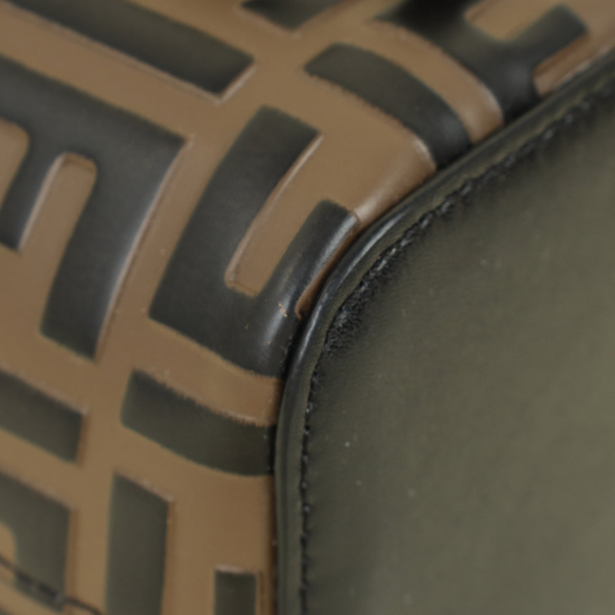 Fendi Bicolor FF Embossed Mon Tresor Mini Bucket Bag