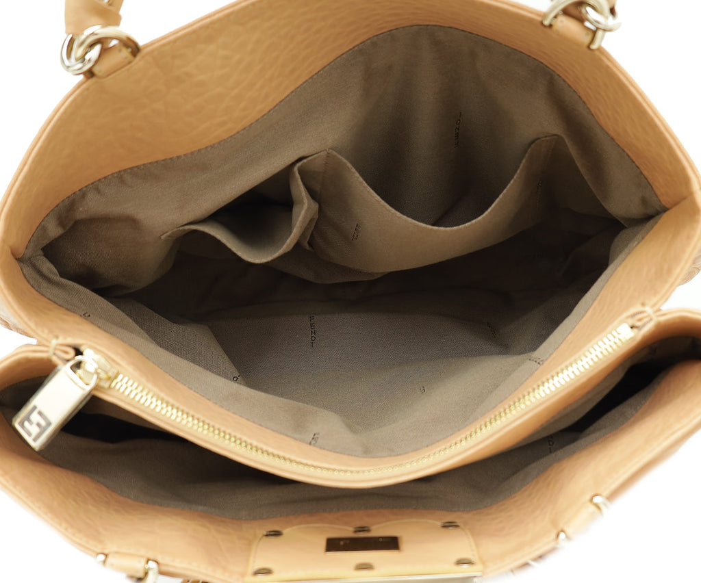 Fendi Beige Mia Large Shoulder Bag