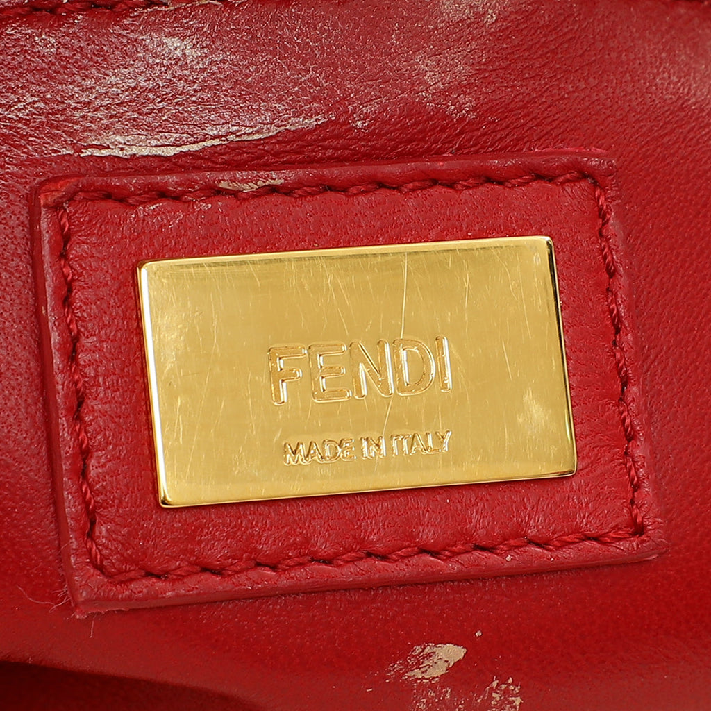 Fendi Bicolor Peekaboo Python Mini Bag