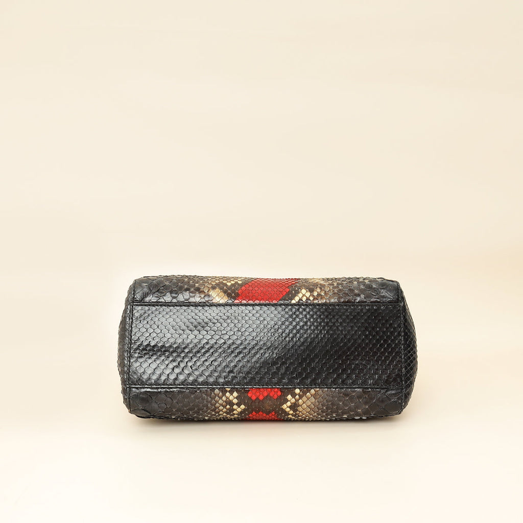 Fendi Bicolor Peekaboo Python Mini Bag