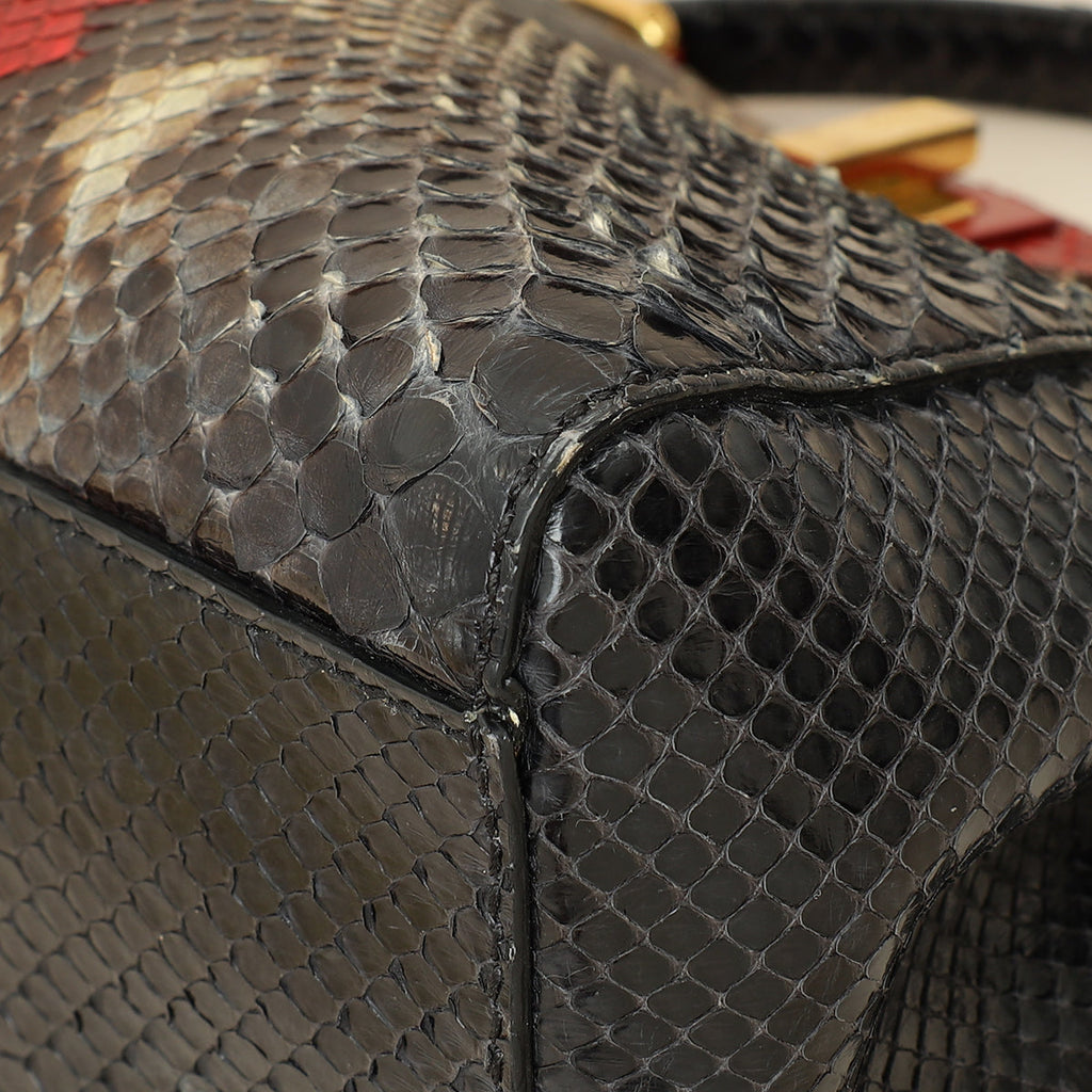 Fendi Bicolor Peekaboo Python Mini Bag