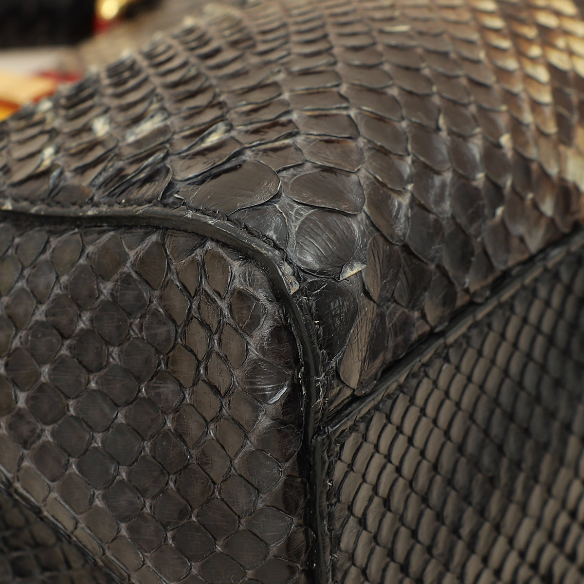 Fendi Bicolor Peekaboo Python Mini Bag