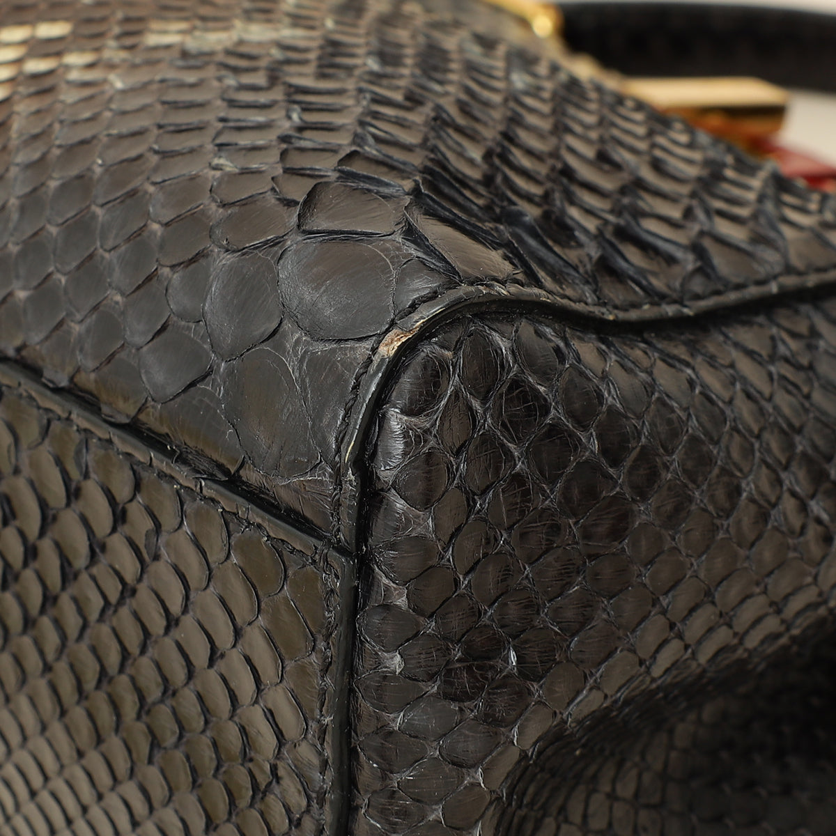 Fendi Bicolor Peekaboo Python Mini Bag