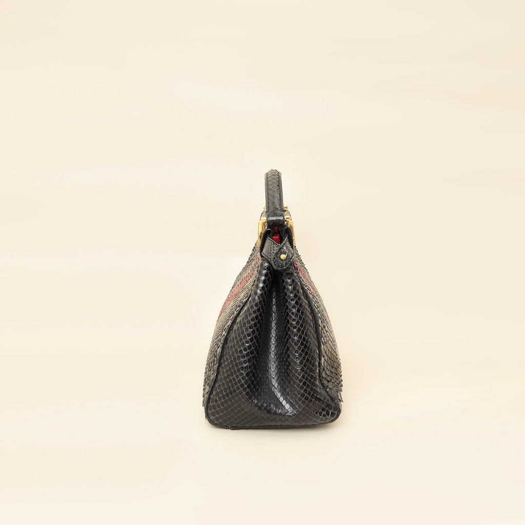 Fendi Bicolor Peekaboo Python Mini Bag