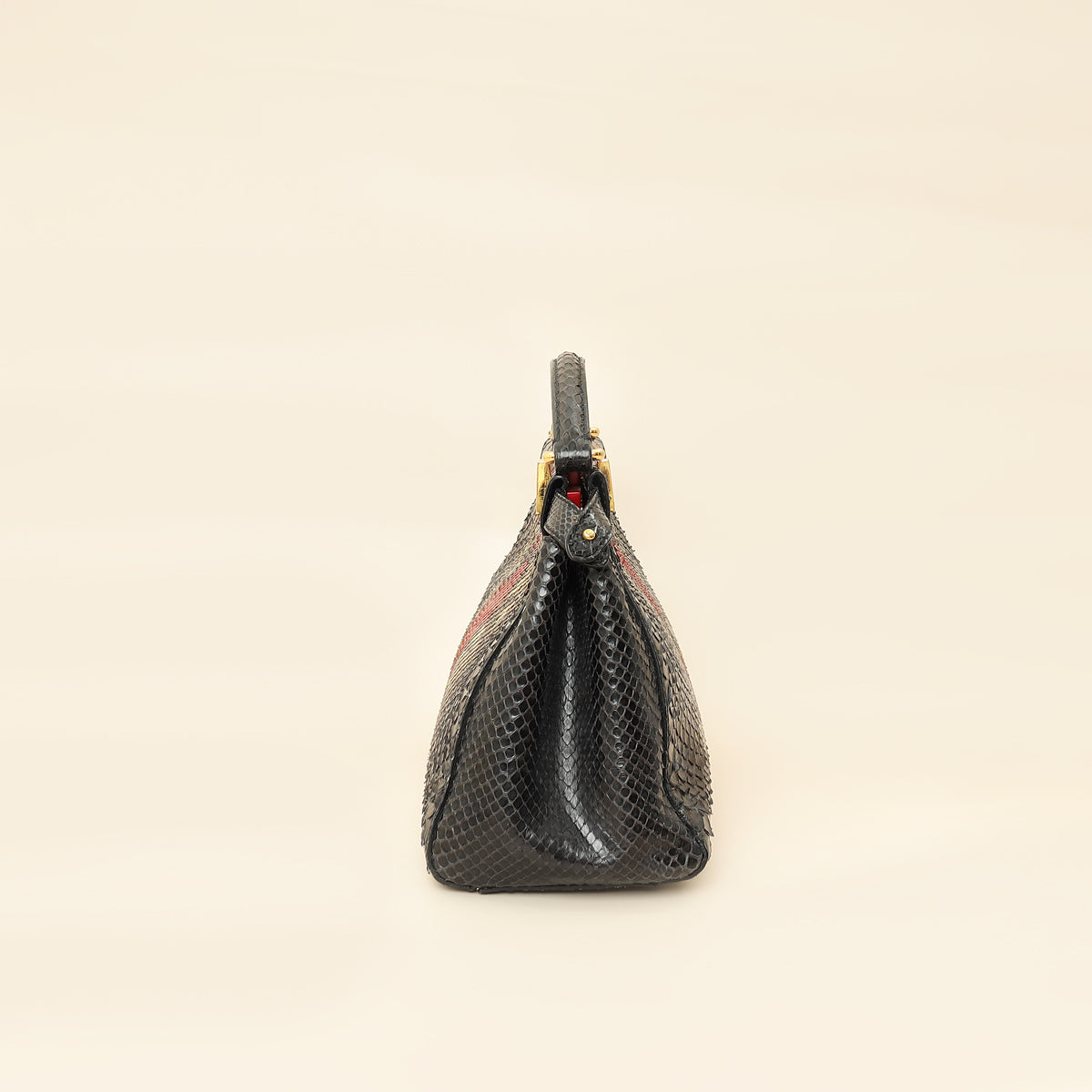 Fendi Bicolor Peekaboo Python Mini Bag