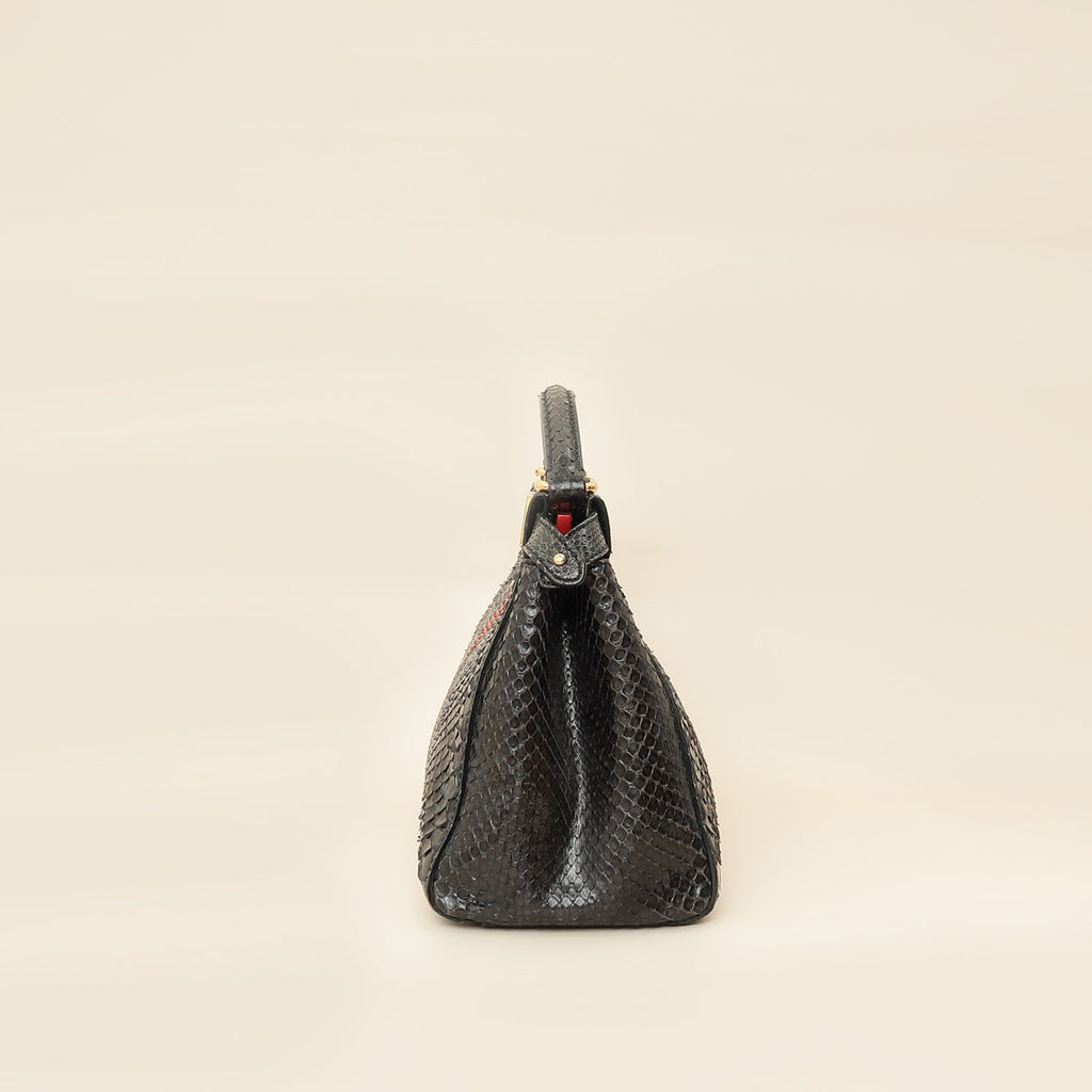 Fendi Bicolor Peekaboo Python Mini Bag