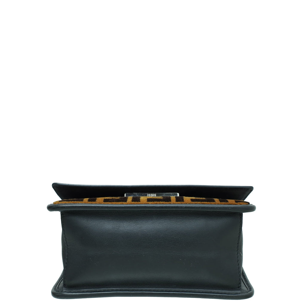 Fendi Bicolor Kan I Calfskin Velvet Small Bag