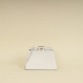 Fendi White Matte Crocodile Peekaboo Cut Bag