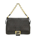 Fendi Tobacco Zucchino Spalmati Mama Baguette Bag