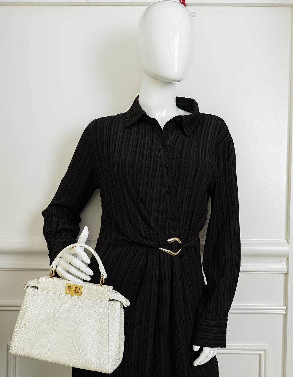Fendi Vintage White Python Mini Peekaboo Bag