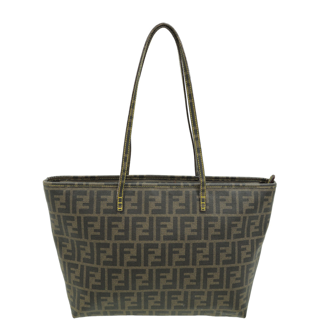 Fendi Tobacco Zucca Roll Tote Bag
