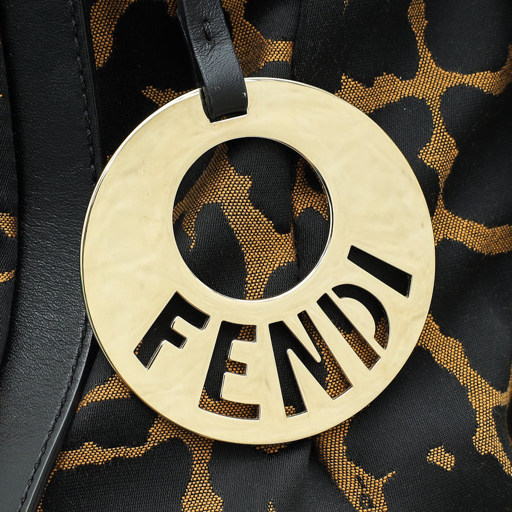 Fendi Bicolor Zucca Animal Chef Shopping Tote Medium Bag