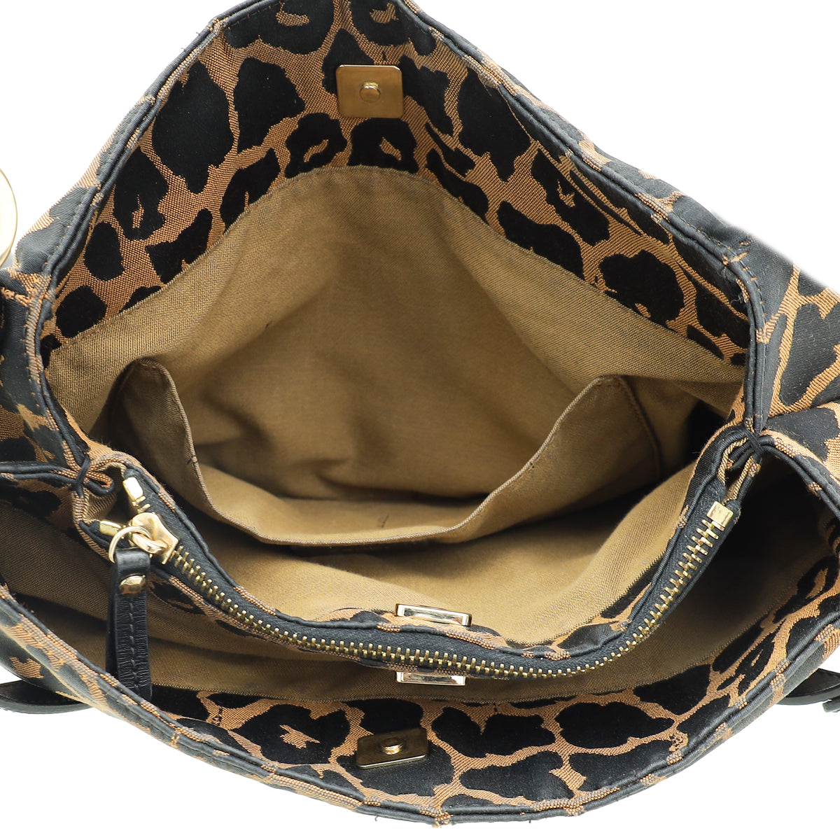 Fendi Bicolor Zucca Animal Chef Shopping Tote Medium Bag