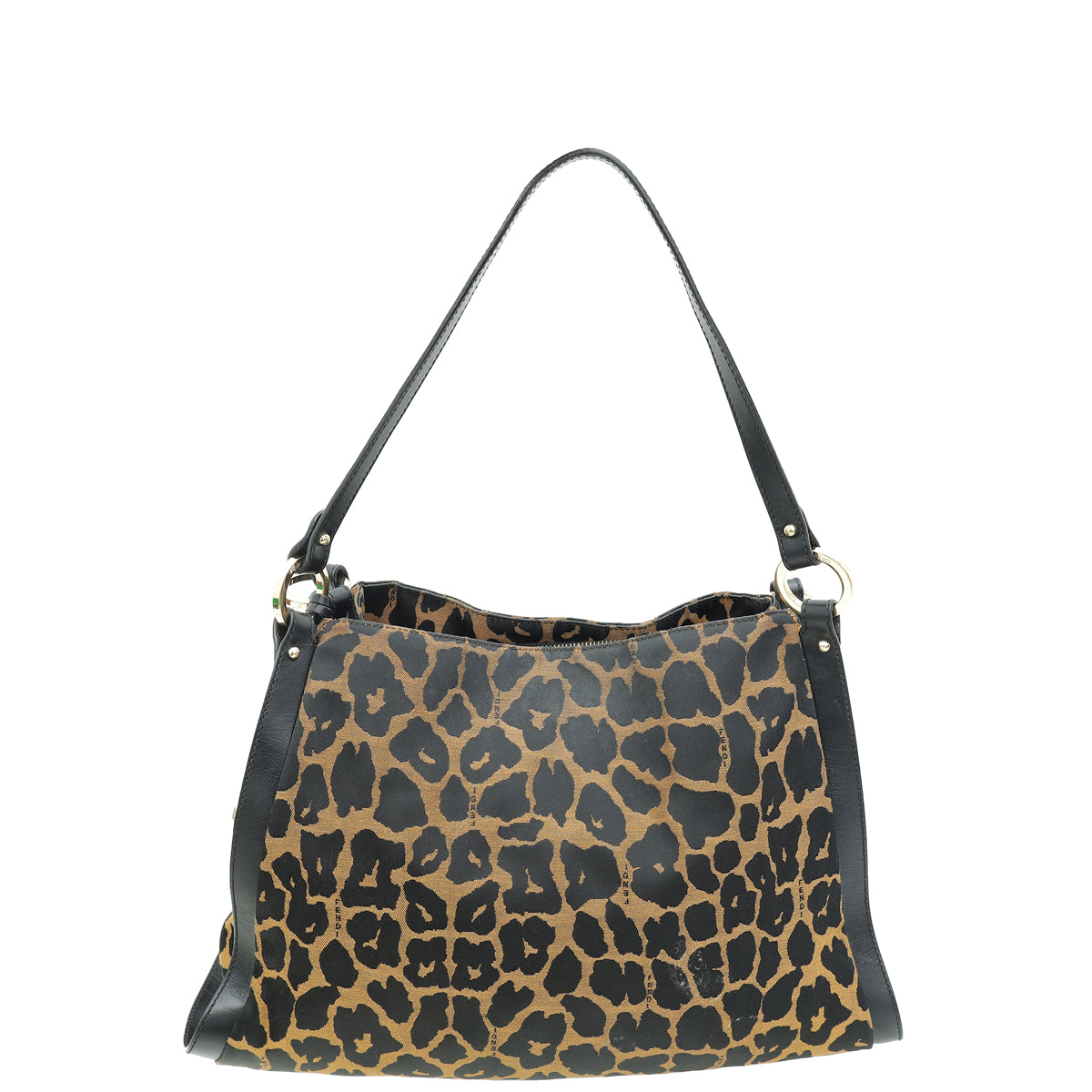 Fendi Bicolor Zucca Animal Chef Shopping Tote Medium Bag
