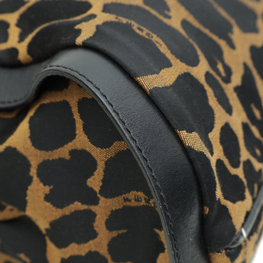 Fendi Bicolor Zucca Animal Chef Shopping Tote Medium Bag