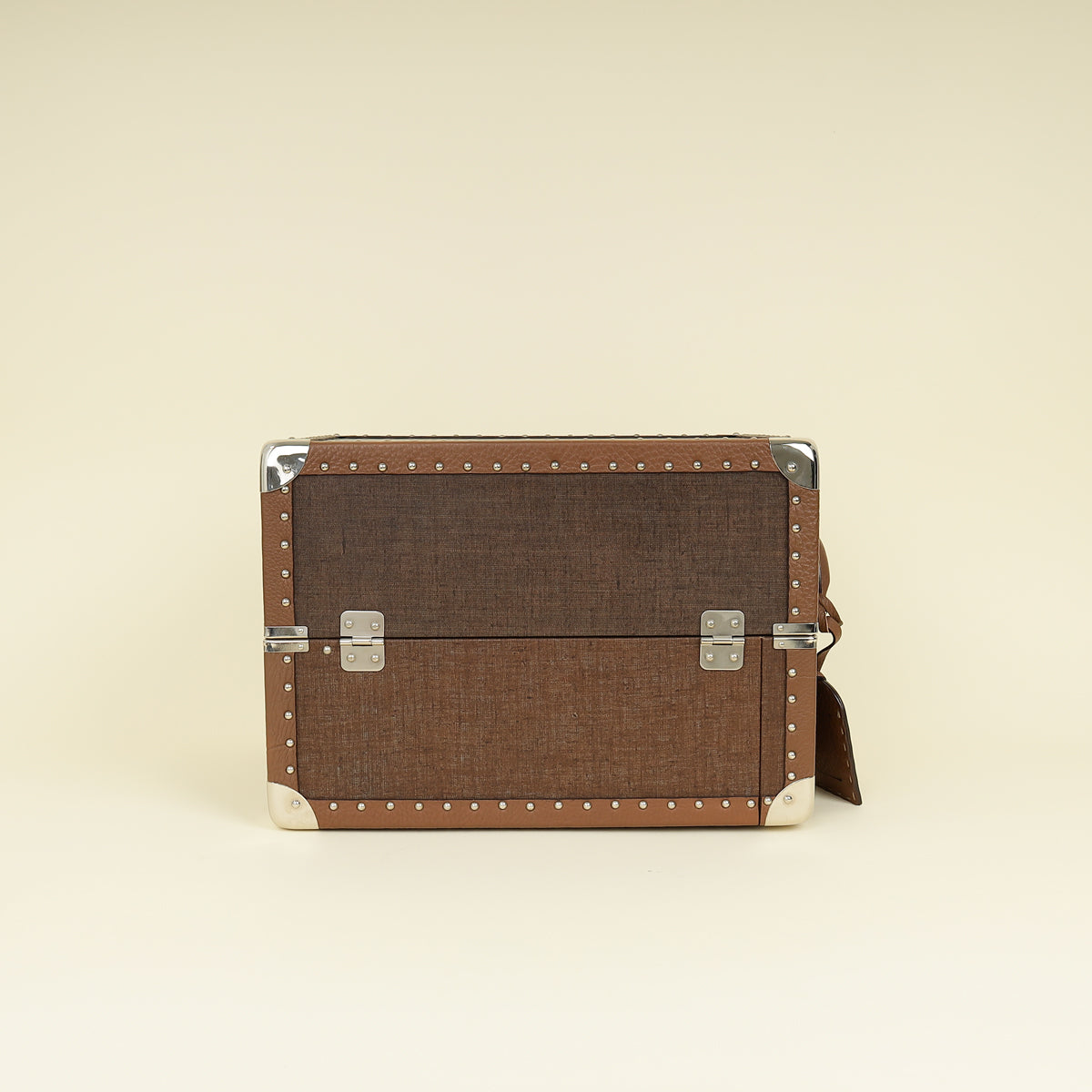 Fendi Brown Vintage Selleria Jewelry Holder Trunk Case