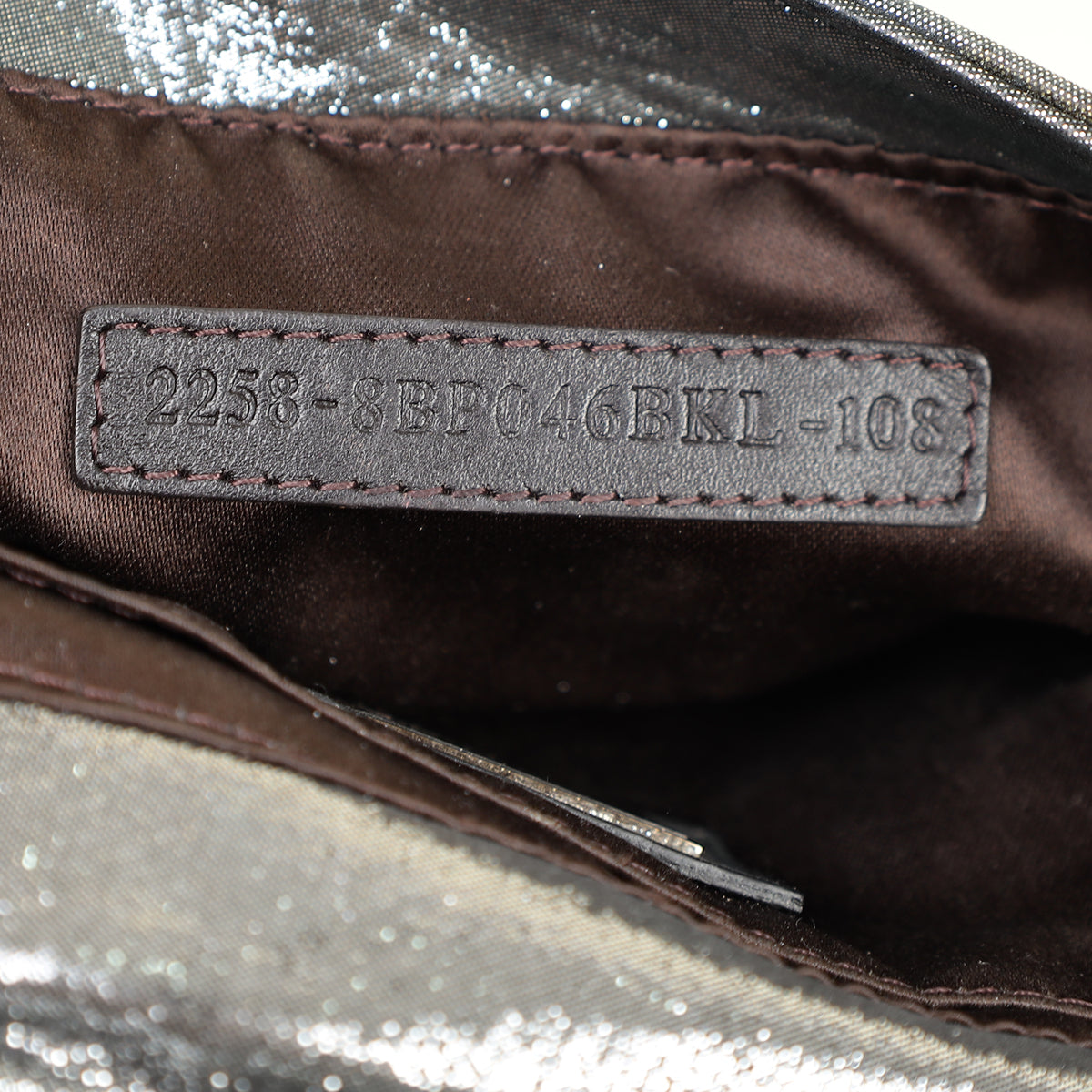 Fendi Metallic Silver Mia Pochette Chain Bag