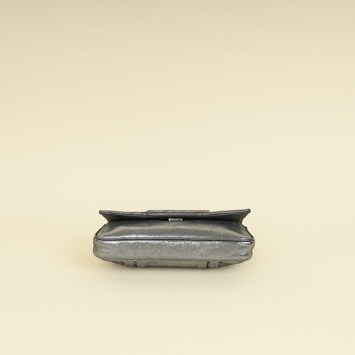 Fendi Metallic Silver Mia Pochette Chain Bag