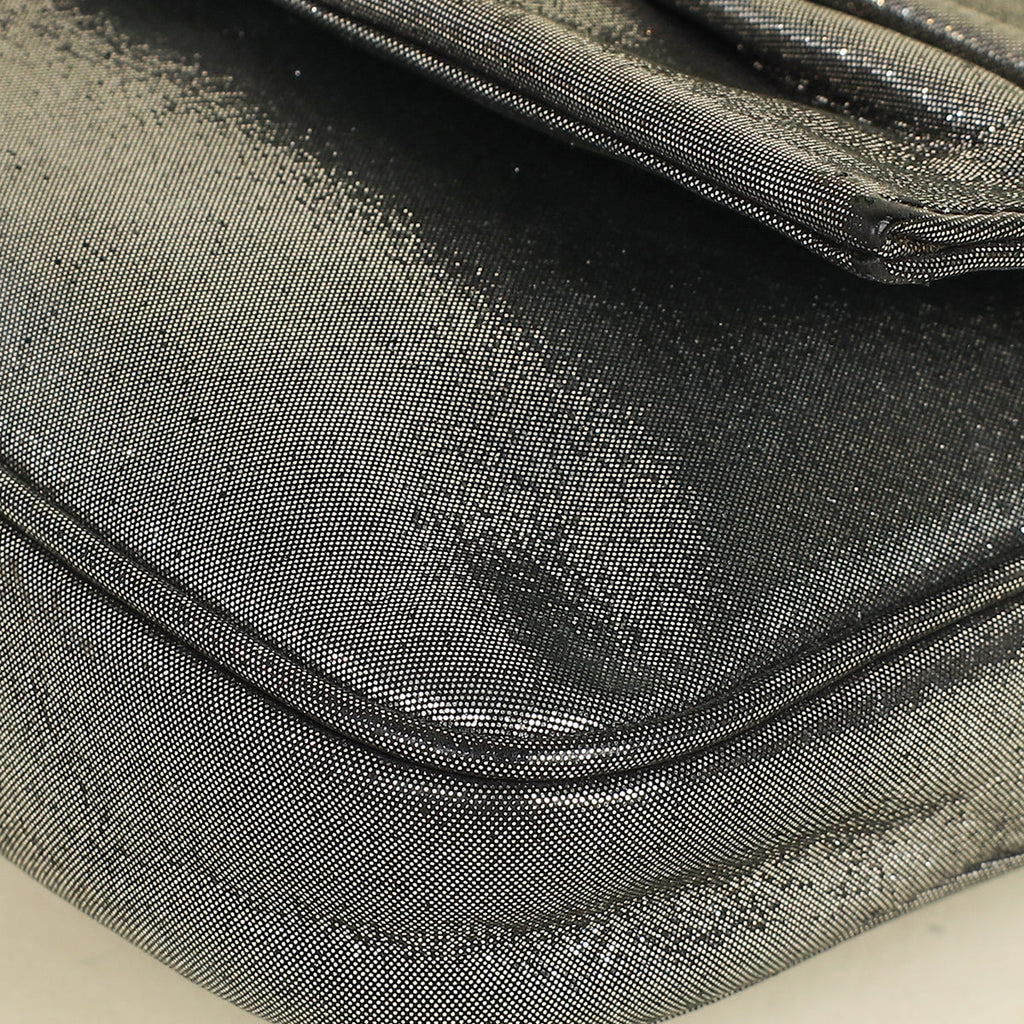 Fendi Metallic Silver Mia Pochette Chain Bag